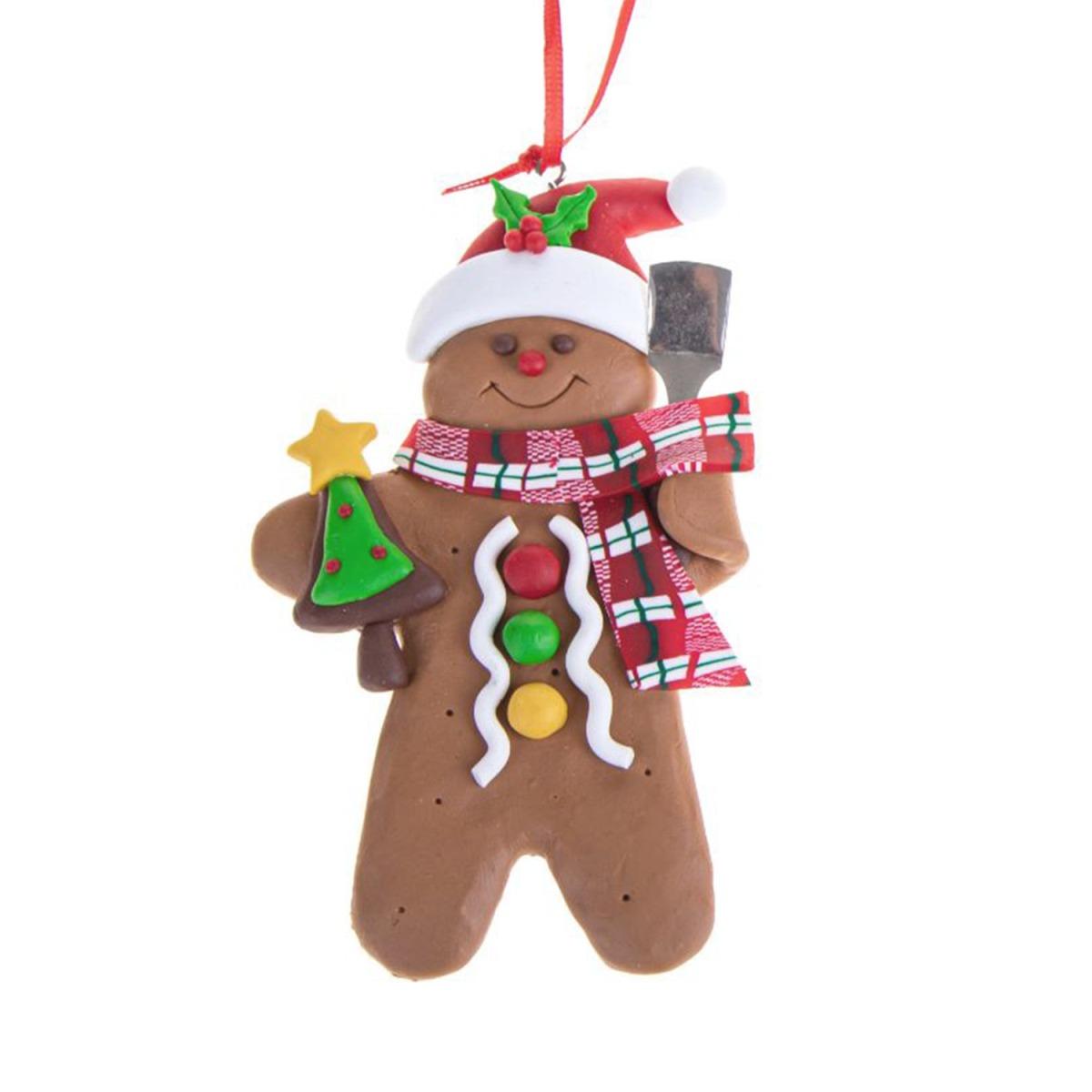 Pallina natalizia biscotto gingerbread 12 cm