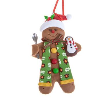 Pallina natalizia biscotto gingerbread 12 cm