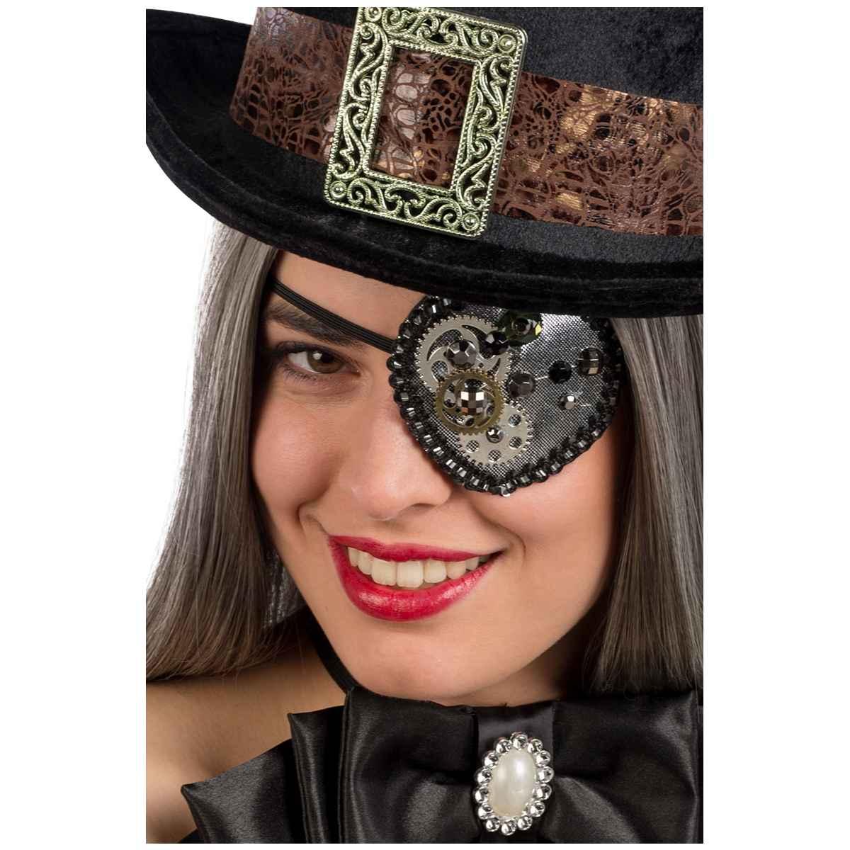 Benda pirata steampunk argento ingranaggi