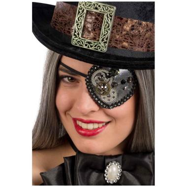 Benda pirata steampunk argento ingranaggi