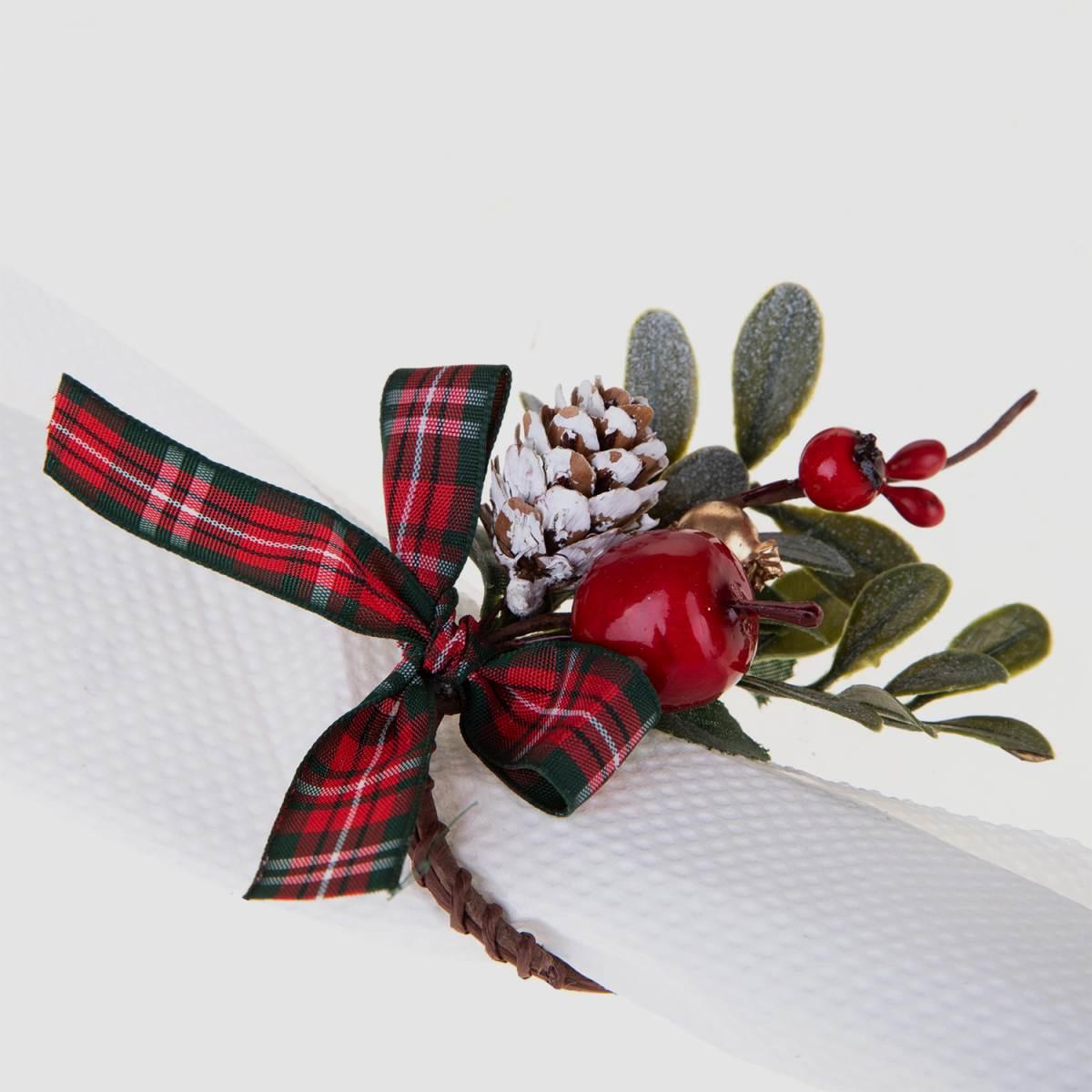 Fiore natale funghetti pick 8 cm