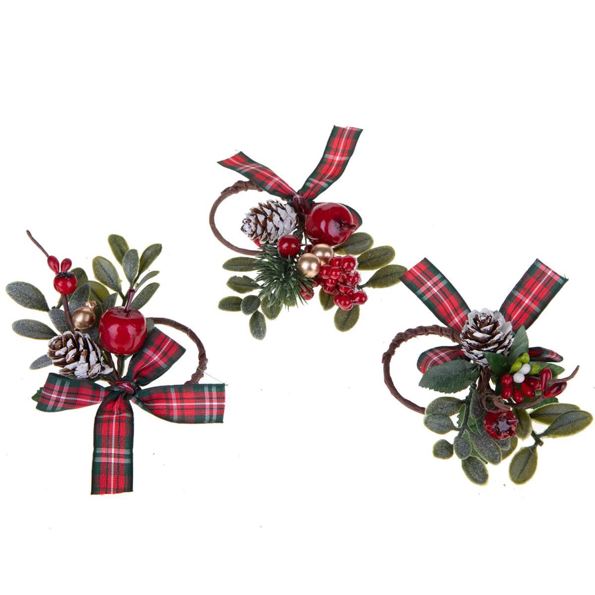 Fiore natale funghetti pick 8 cm
