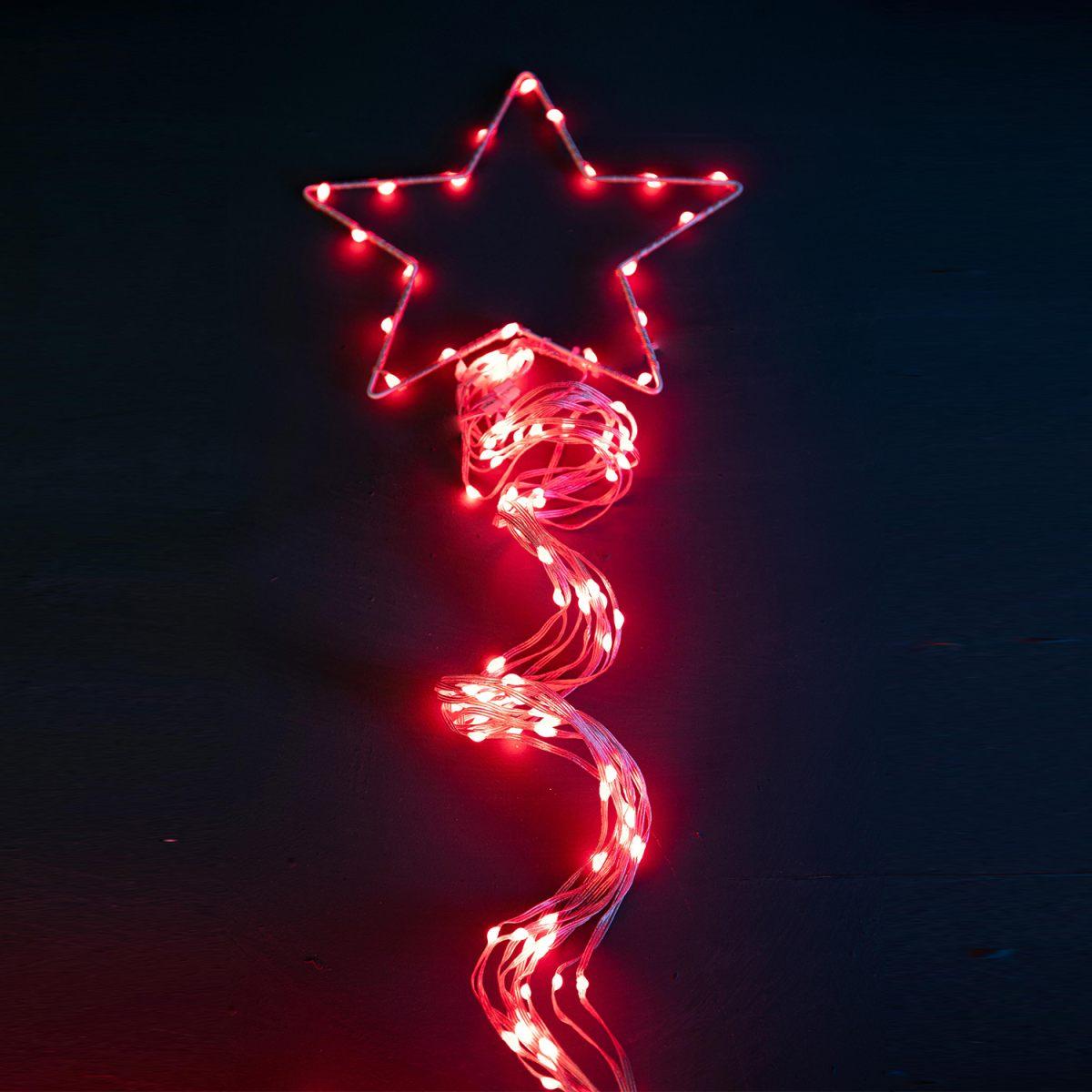 Luci di natale esterno led digital rgb 32 giochi stella 240 cm