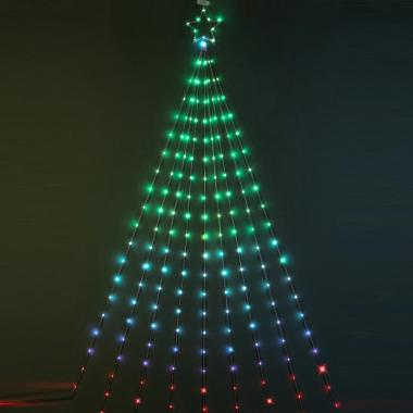 Luci di natale esterno led digital rgb 32 giochi stella 240 cm