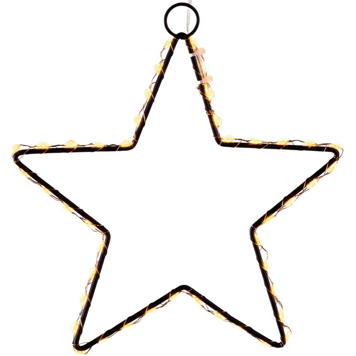 Luci di natale esterno 46 led stella bianco caldo Ø 20 cm