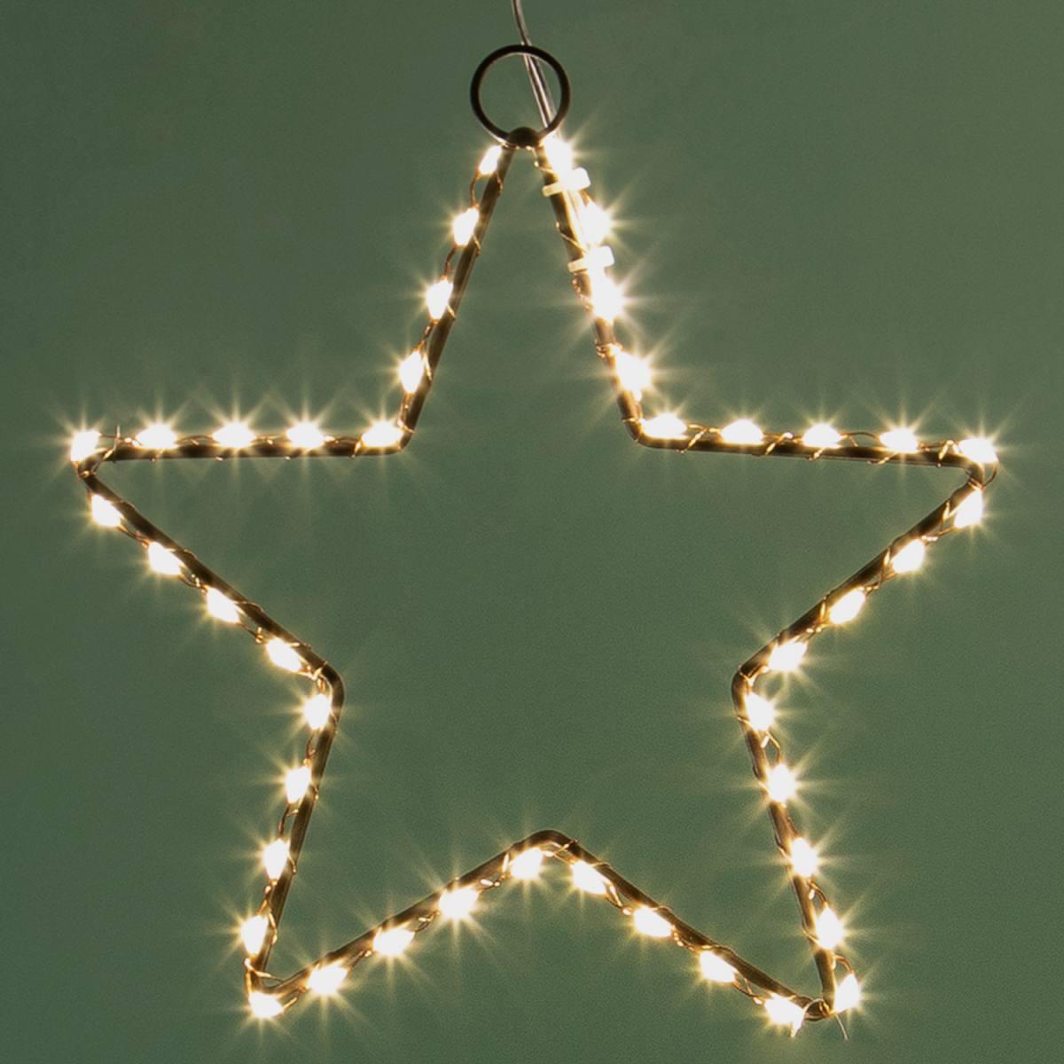Luci di natale esterno 46 led stella bianco caldo Ø 20 cm