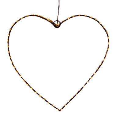Luci di natale esterno 40 led cuore bianco caldo Ø 20 cm