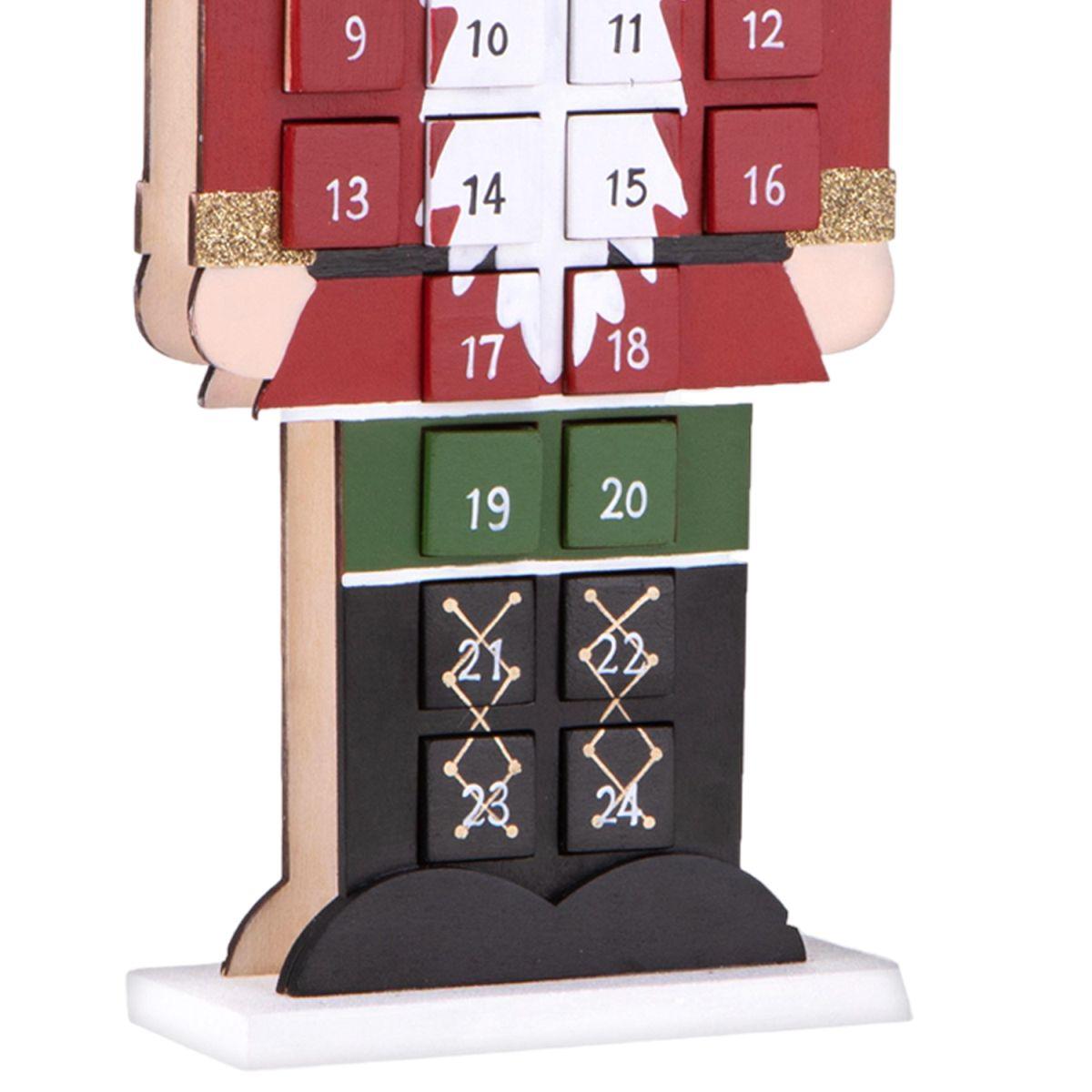 Calendario avvento soldatino legno cassetti 46,5 cm