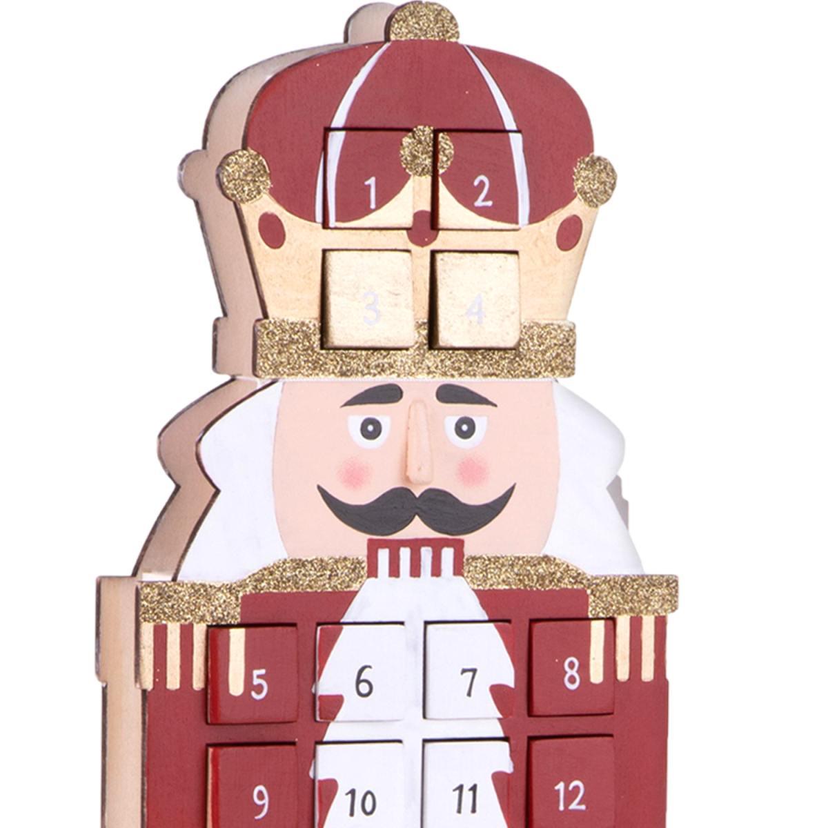 Calendario avvento soldatino legno cassetti 46,5 cm