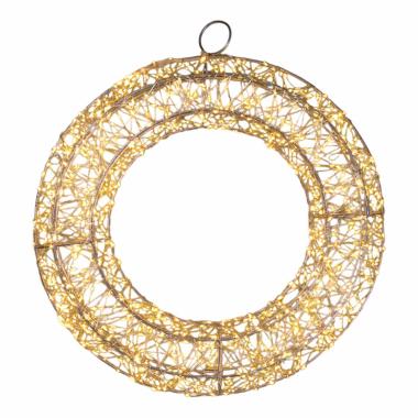 Luci di natale esterno 960 led corona bianco caldo 40 cm