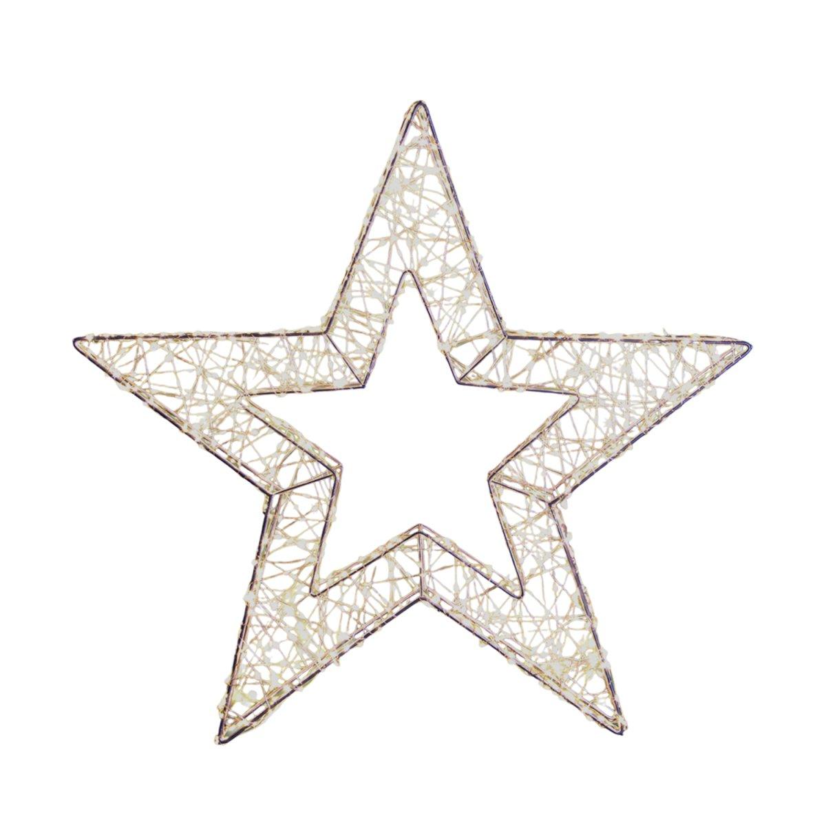 Luci di natale esterno 600 led stella bianco caldo 40 cm