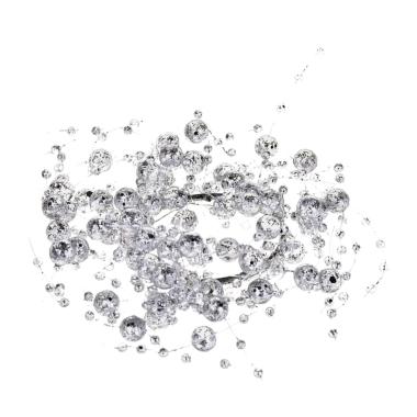 Girocandela natalizio perle mini argento Ø 9 cm