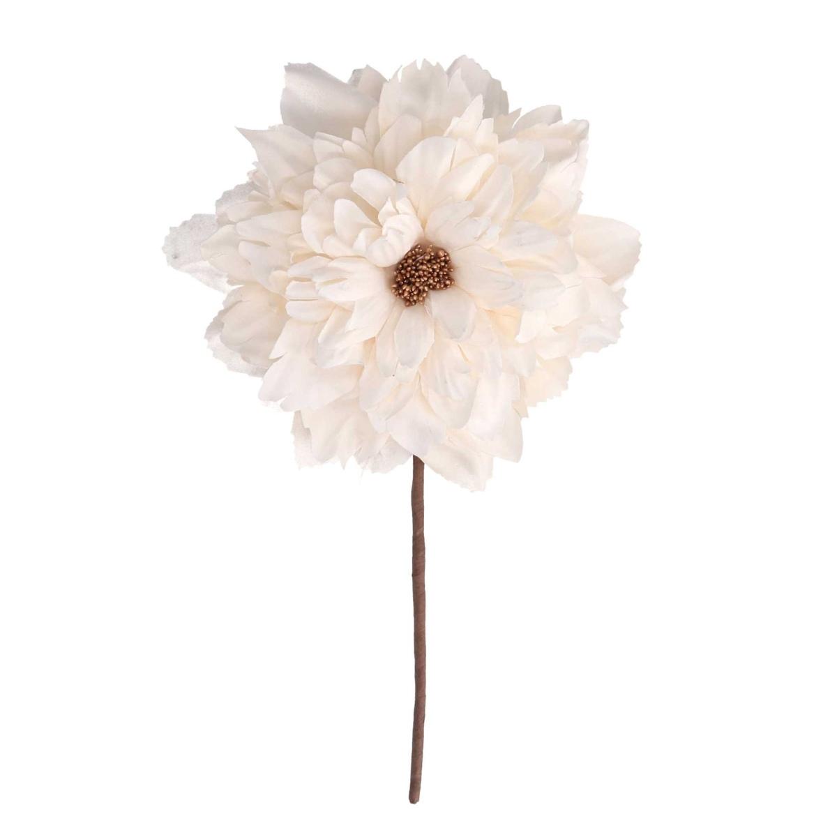 Fiore in tessuto crema 16 x 11 cm