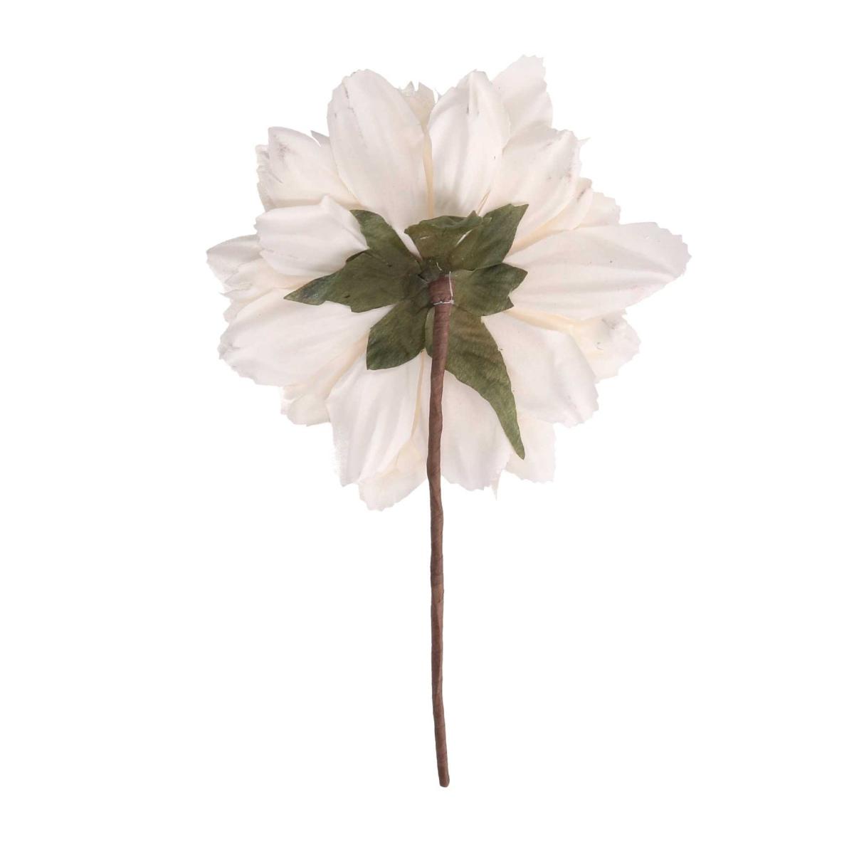 Fiore in tessuto crema 16 x 11 cm