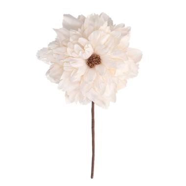 Fiore in tessuto crema 16 x 11 cm