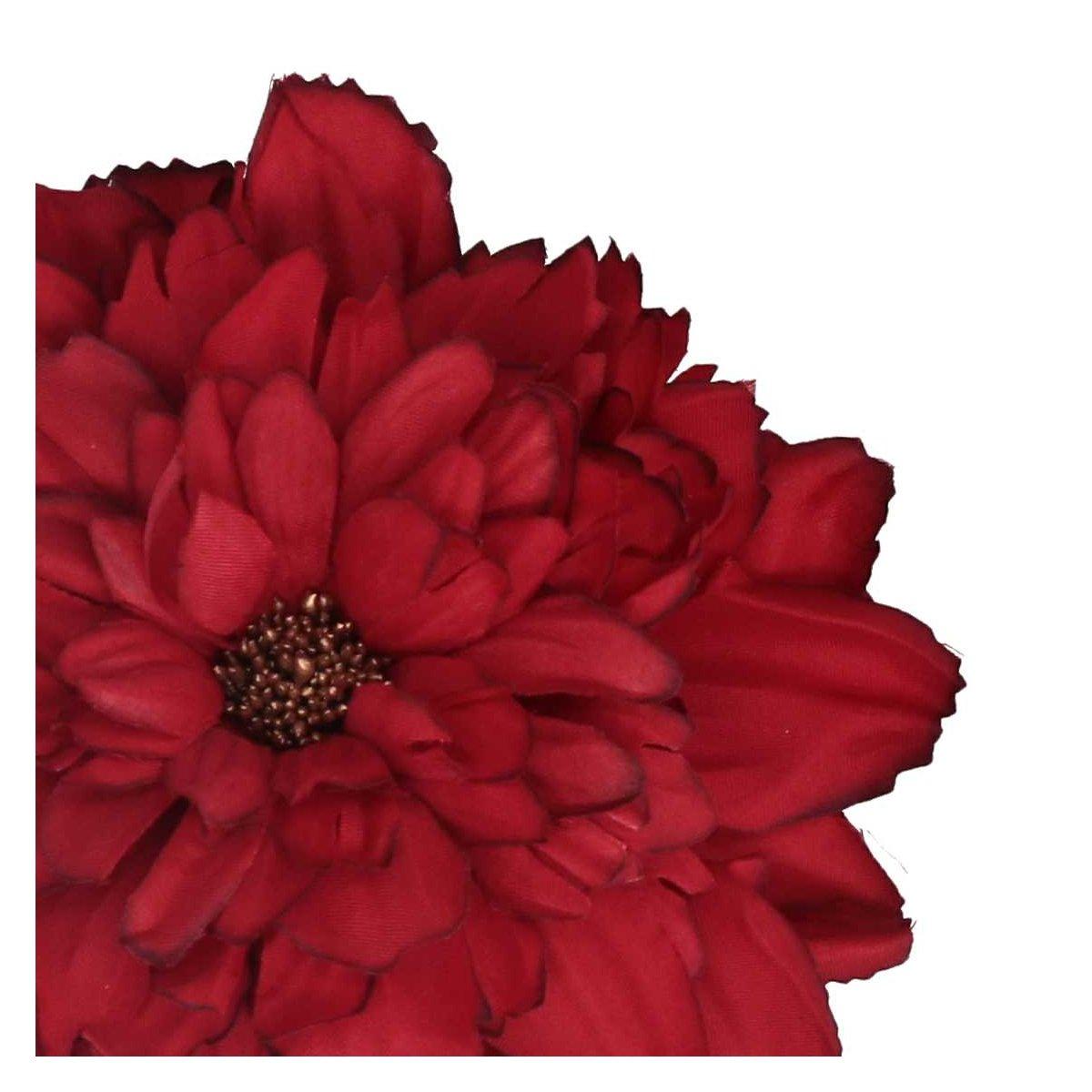 Fiore in tessuto rosso 16 x 11 cm