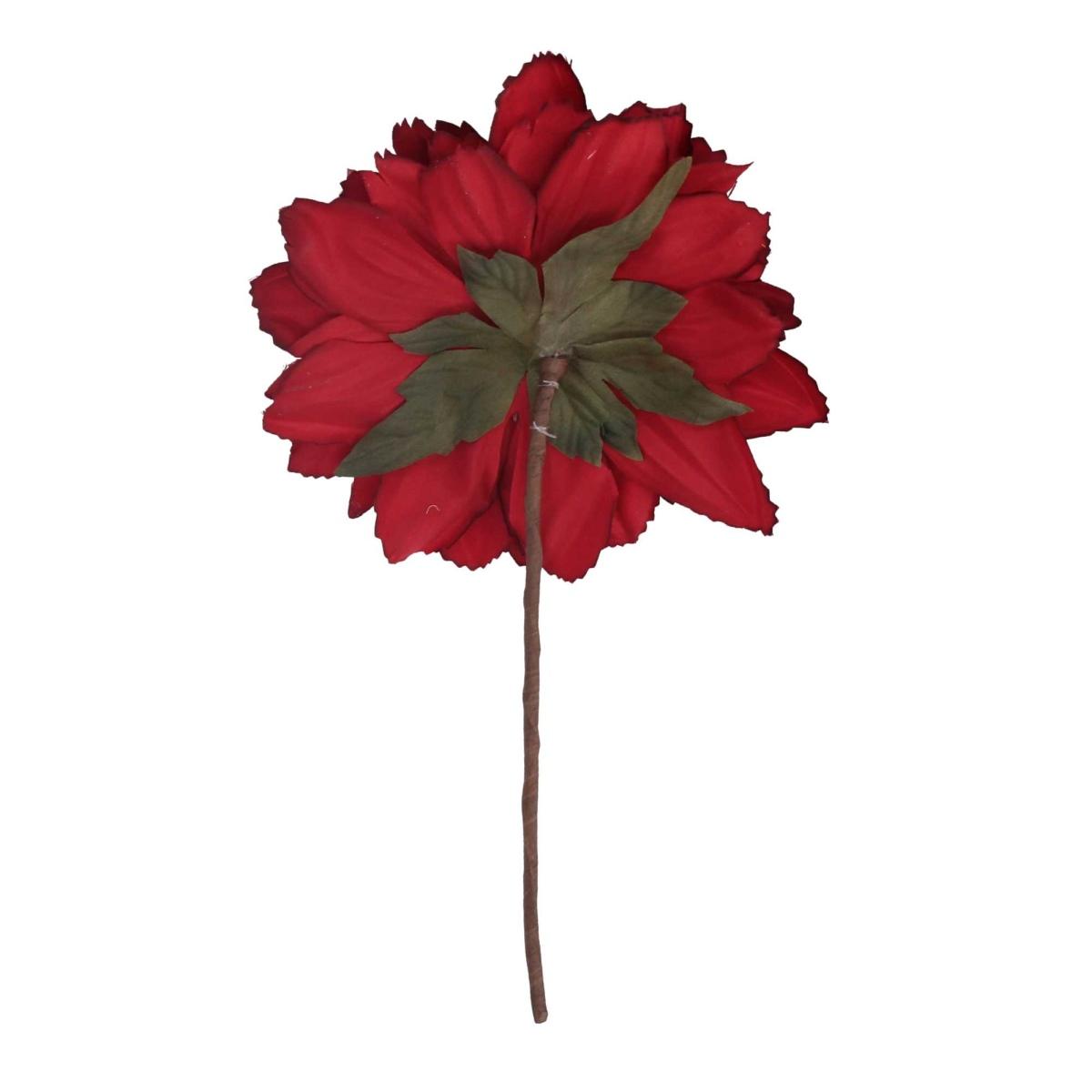 Fiore in tessuto rosso 16 x 11 cm