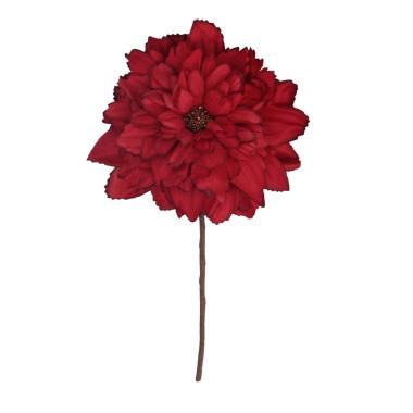 Fiore in tessuto rosso 16 x 11 cm