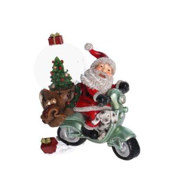 Babbo natale in scooter 11 cm