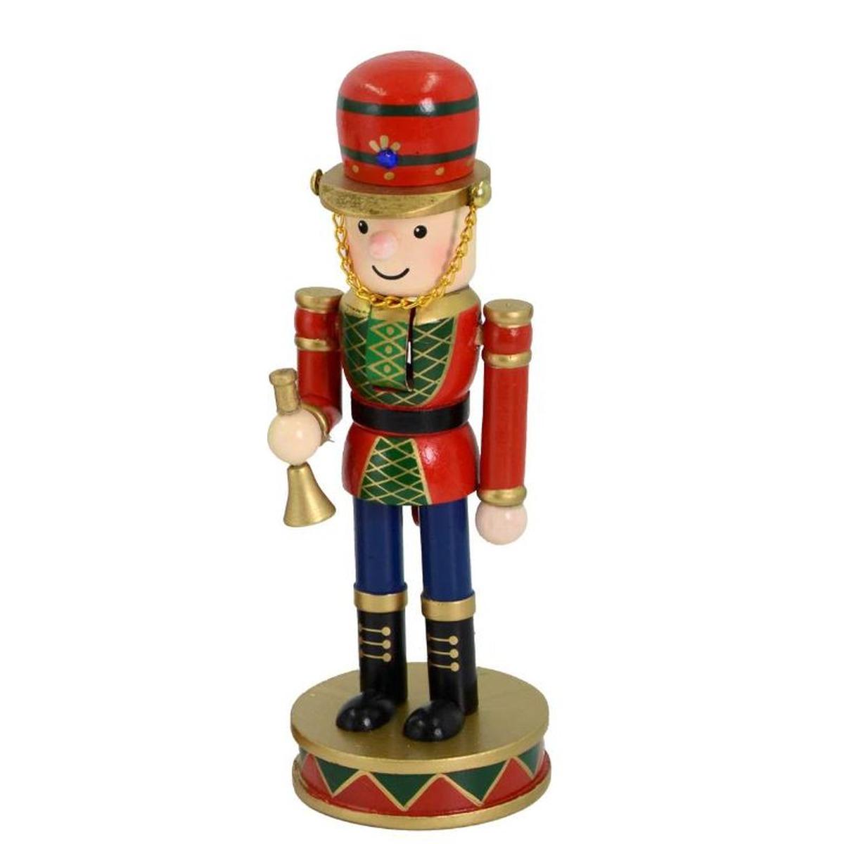 Soldatino schiaccianoci legno campanella 20 cm