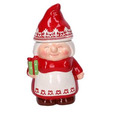 Barattolo natale ceramica gnoma Ø 16 cm