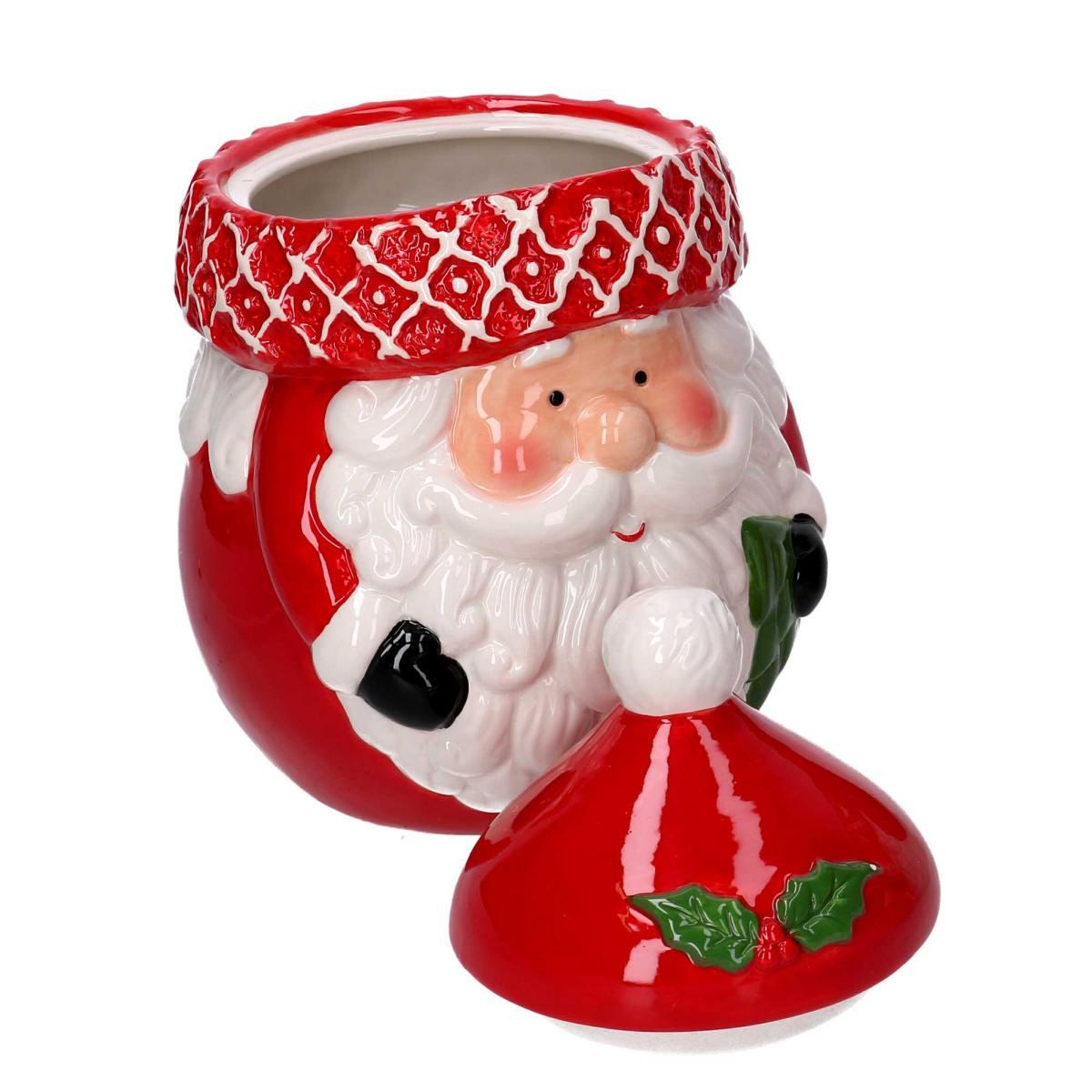 Barattolo natale ceramica babbo natale 24 cm