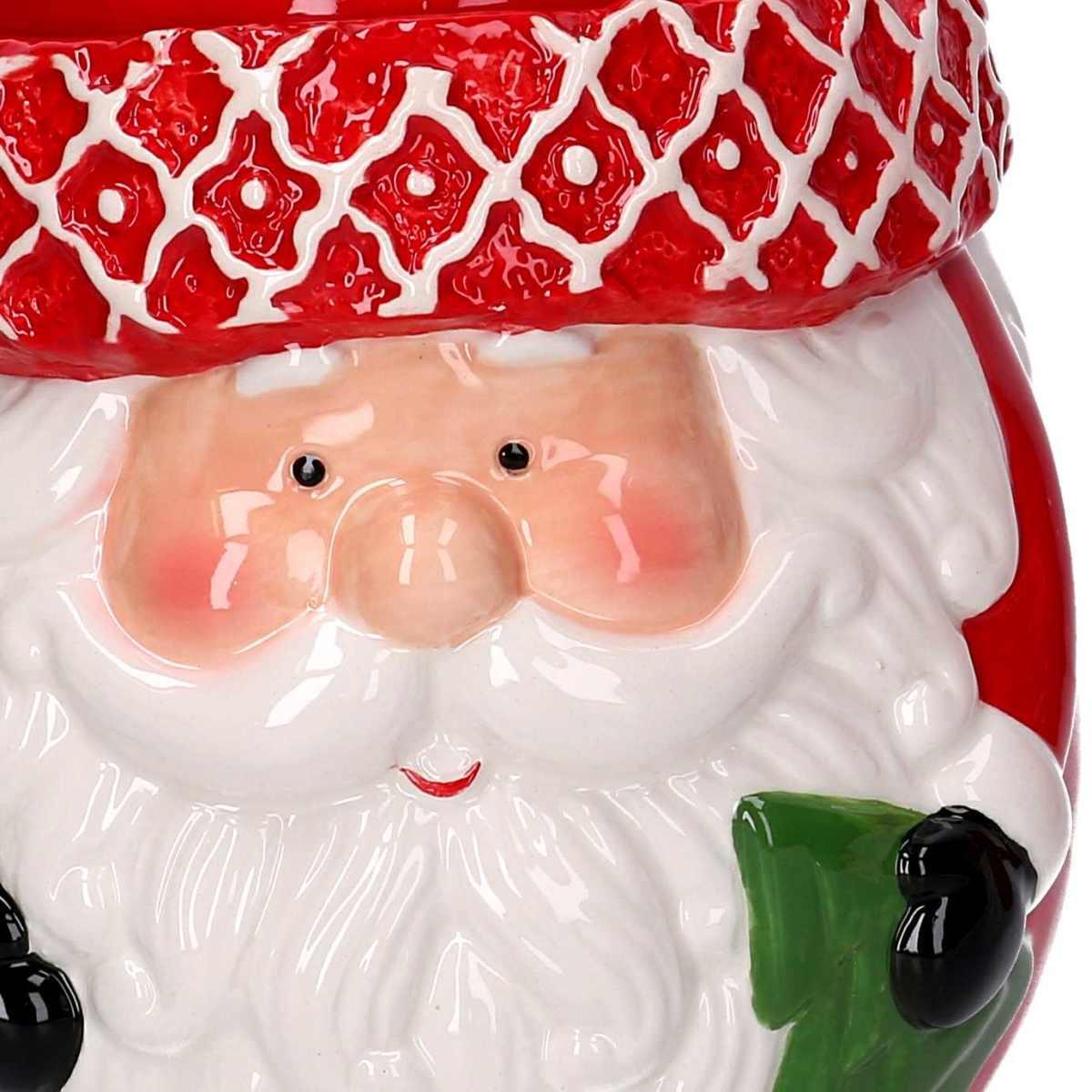 Barattolo natale ceramica babbo natale 24 cm