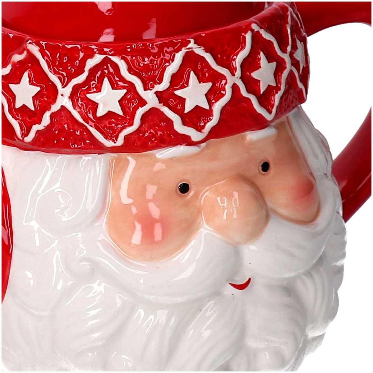 Teiera natalizia ceramica babbo natale 22 cm