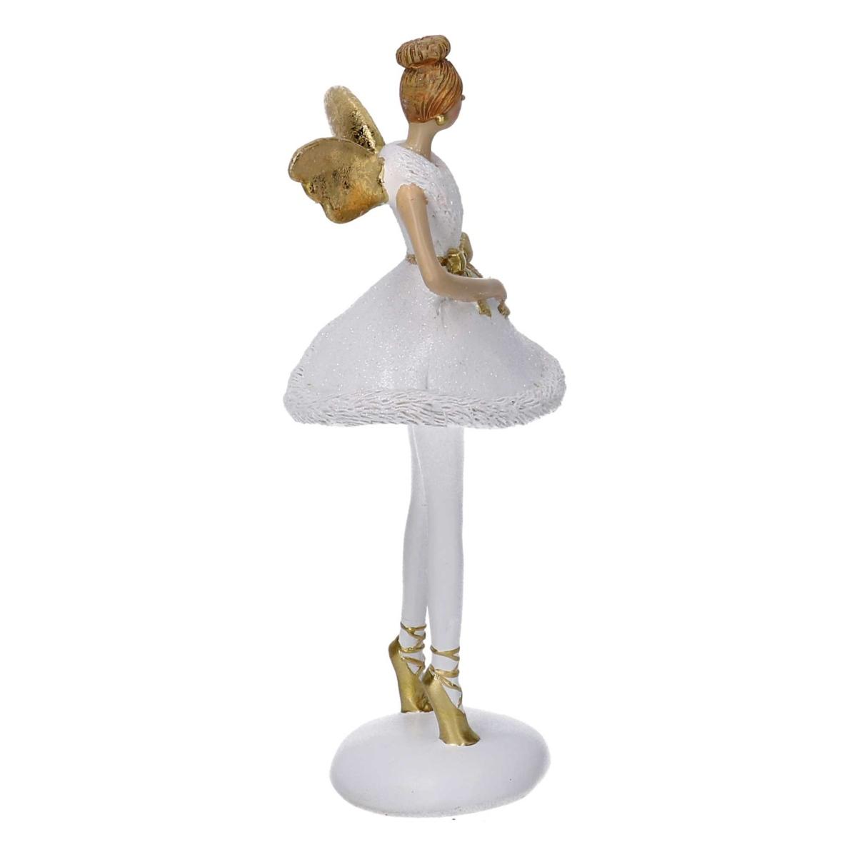 Angelo resina ballerina ali oro 28 cm