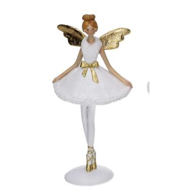 Angelo resina ballerina ali oro 28 cm