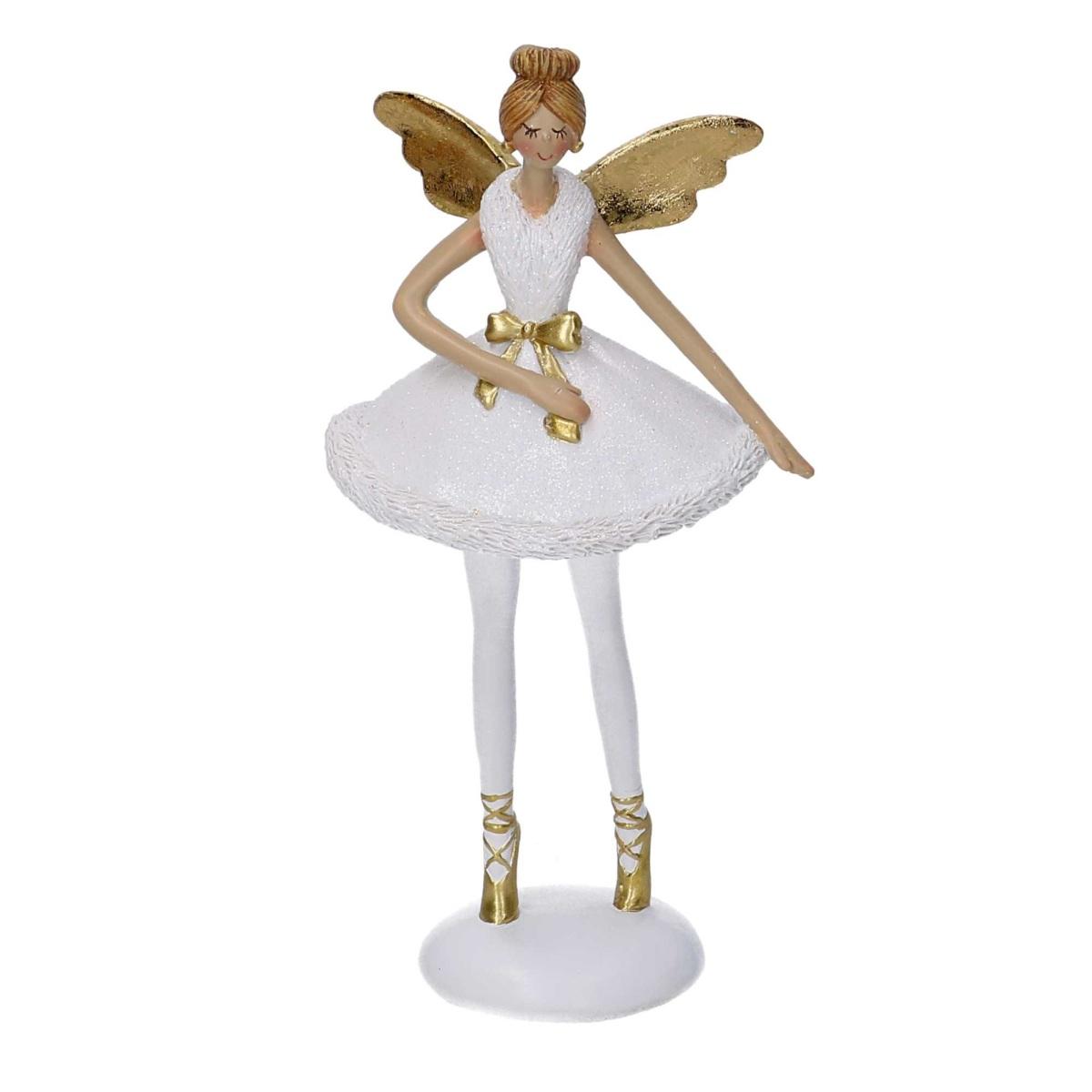 Angelo resina ballerina ali oro 28 cm