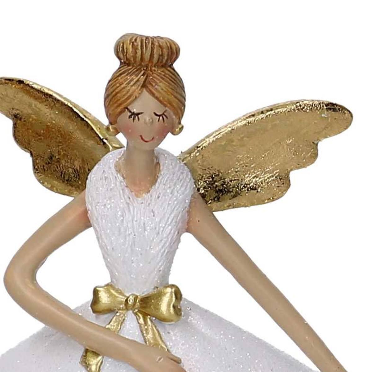 Angelo resina ballerina ali oro 28 cm
