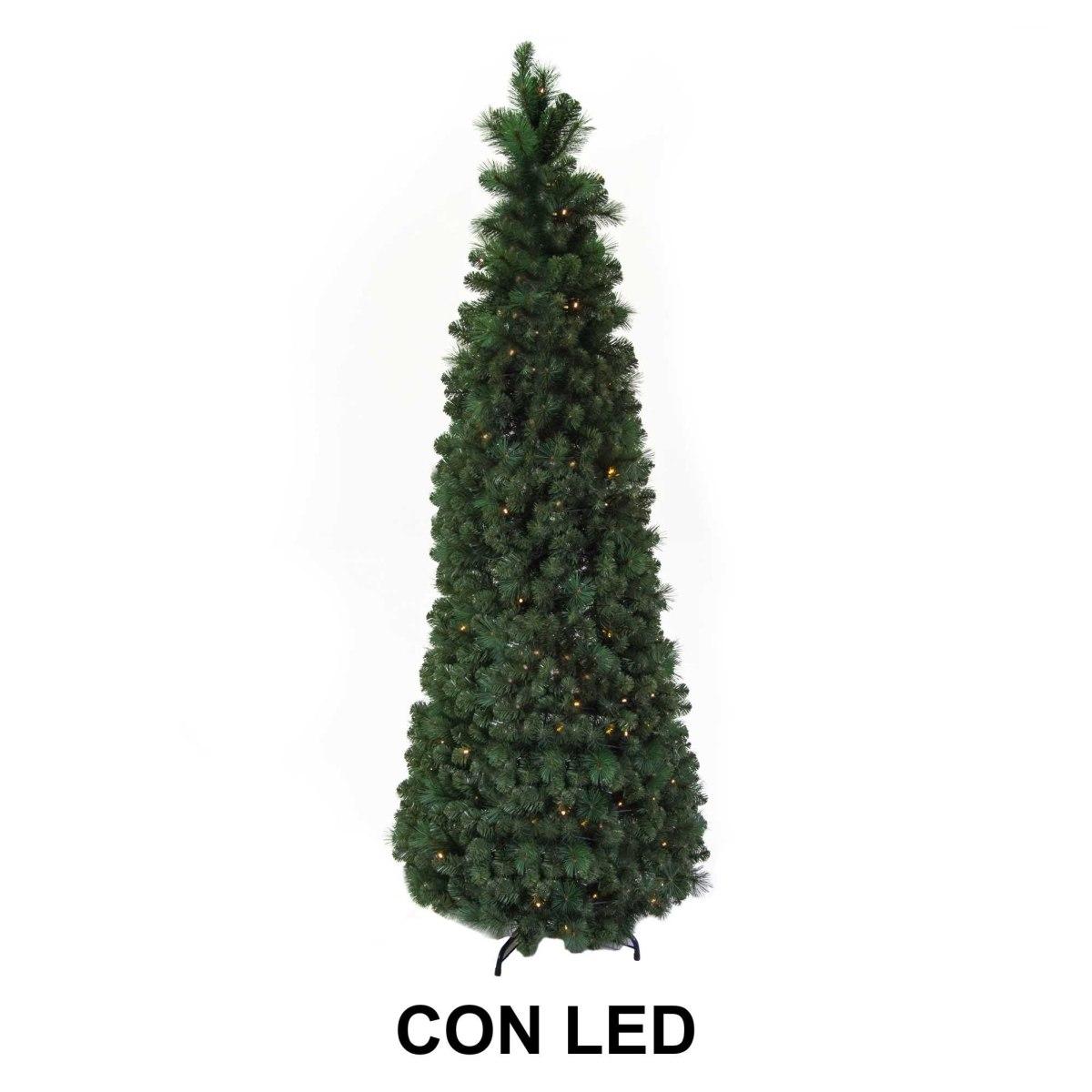 Albero di Natale 210 cm verde pop up pieghevole 1013 led rami