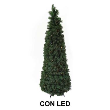 Albero di Natale 210 cm verde pop up pieghevole 1013 led rami