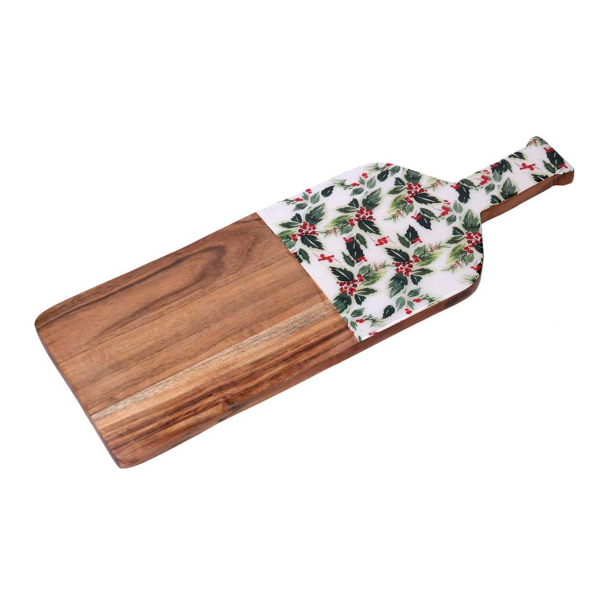 Tagliere natalizio legno rettangolare natale 43 x 15 cm