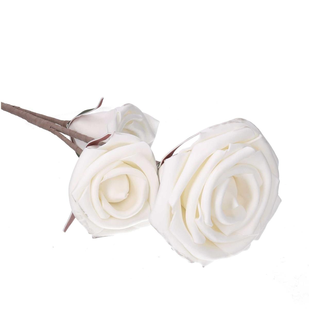 Fiore rosa bianca in eva 98 cm