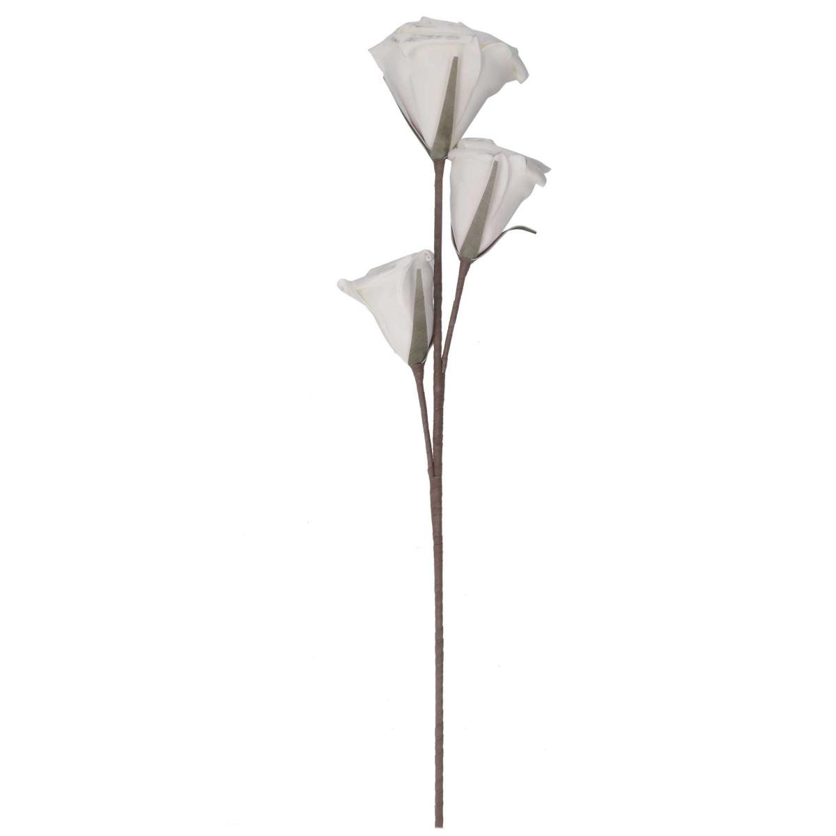 Fiore rosa bianca in eva 98 cm
