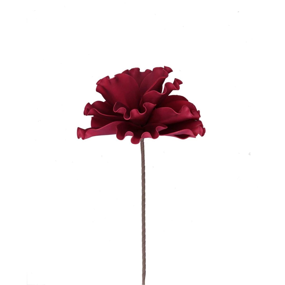 Fiore peonia rossa in pvc 73 cm