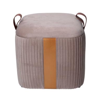 Pouf velluto cubo grigio apribile 28 x 28 x 27 cm
