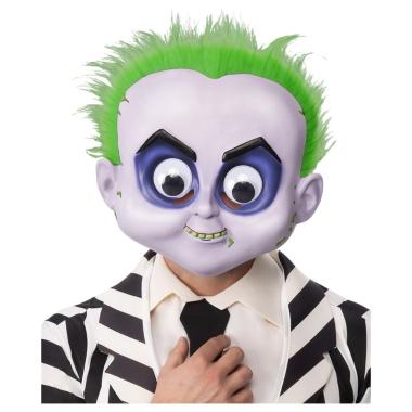 Maschera viso pvc horror beetlejuice occhi googly