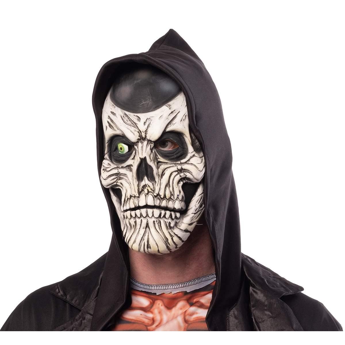 Maschera viso lattice horror pvc teschio fantasma cappuccio