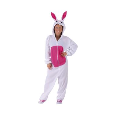 Costume coniglio bianco rosa