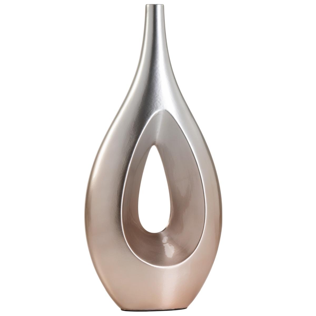 Vaso ceramica goccia ombre oro alto 29 x 63 cm