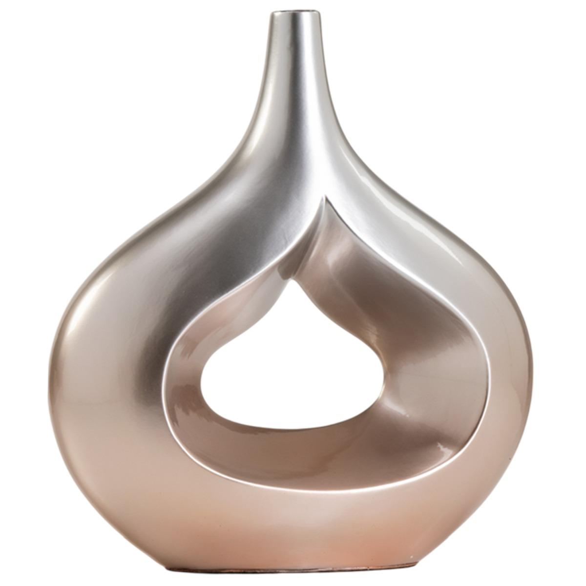 Vaso ceramica goccia ombre oro 36 x 40 cm