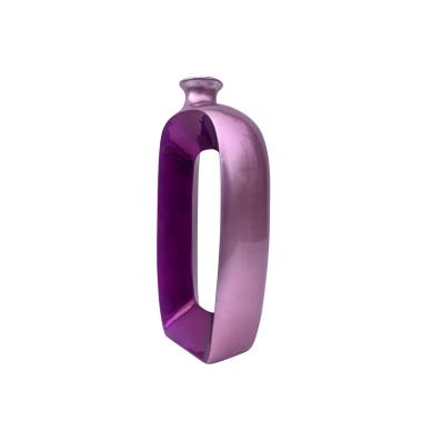 Vaso ceramica rosa forato alto 24 x 50 cm