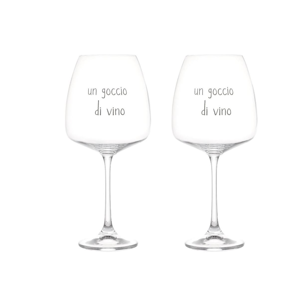 Bicchiere Vetro p2 Calice Vino Goccio Vino Simply Day |Simple