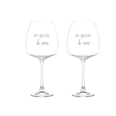 Bicchiere Vetro p2 Calice Vino Goccio Vino Simply Day |Simple