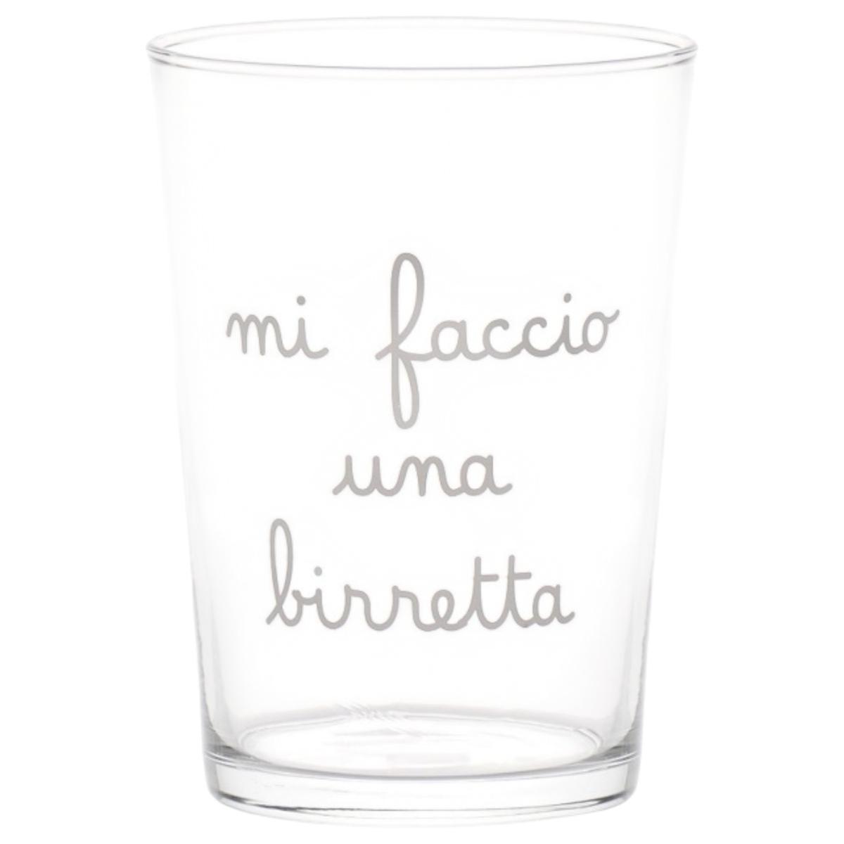 Bicchiere Vetro p1 Birra Simple Day Mi Faccio una Biretta ml.500 |Simple