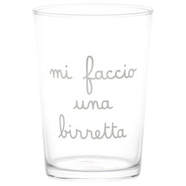 Bicchiere Vetro p1 Birra Simple Day Mi Faccio una Biretta ml.500 |Simple