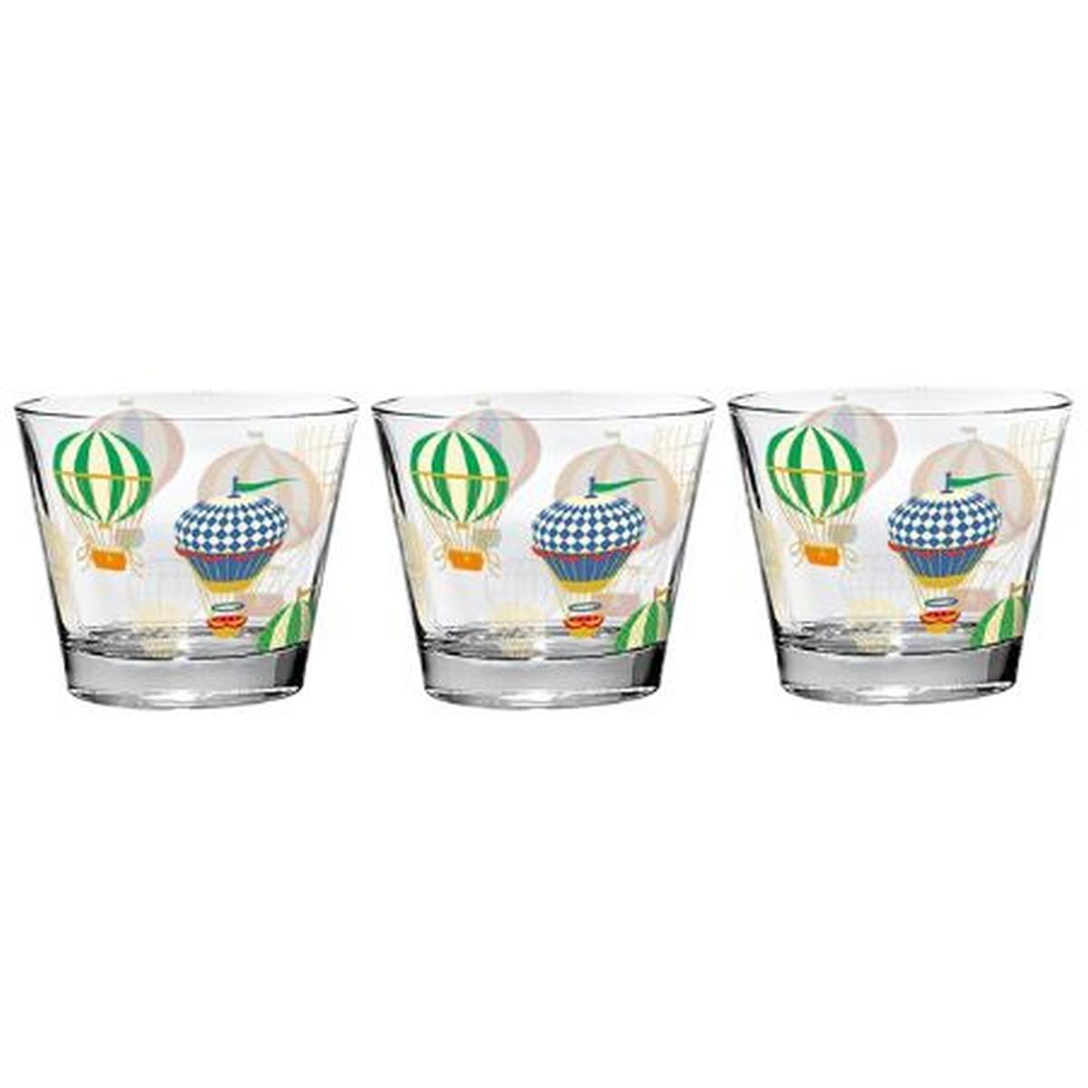 Bicchiere Vetro p3 Acqua Mongolfiere ml.250 | Cerve